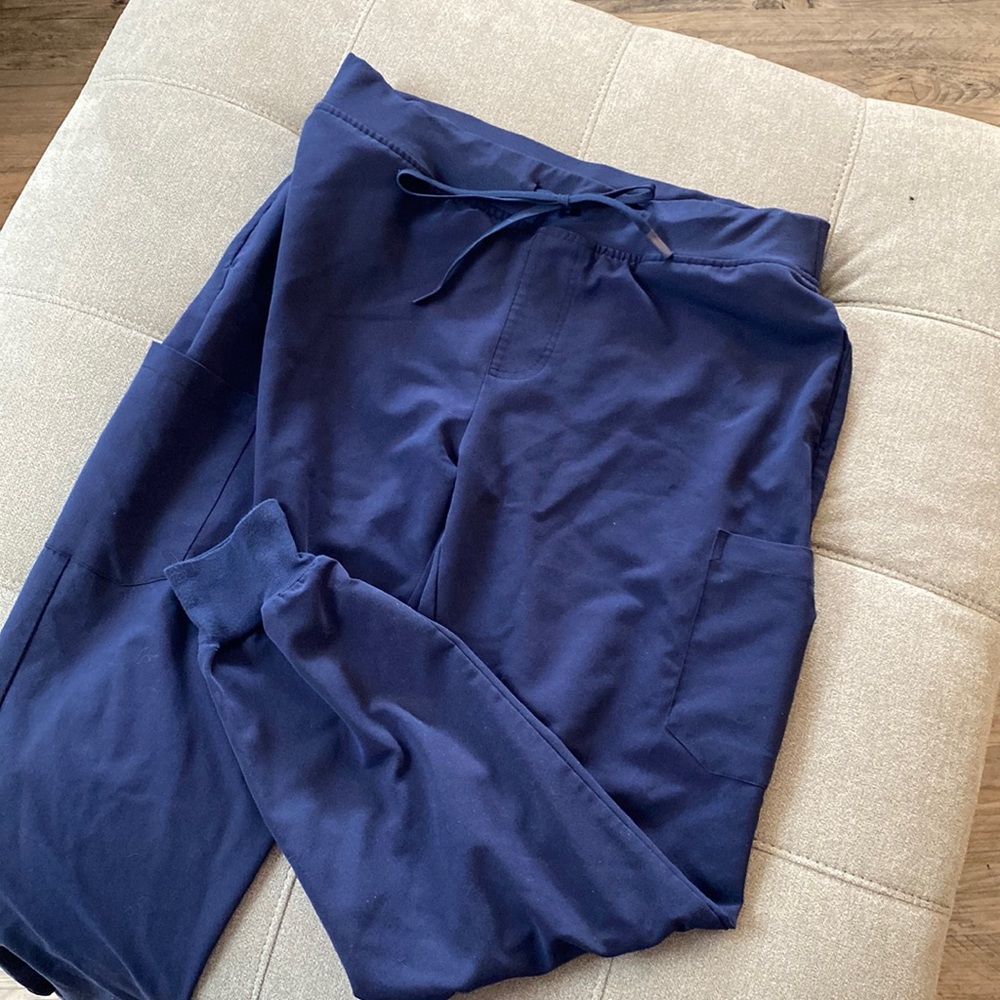 Mandala scrub bottoms navy